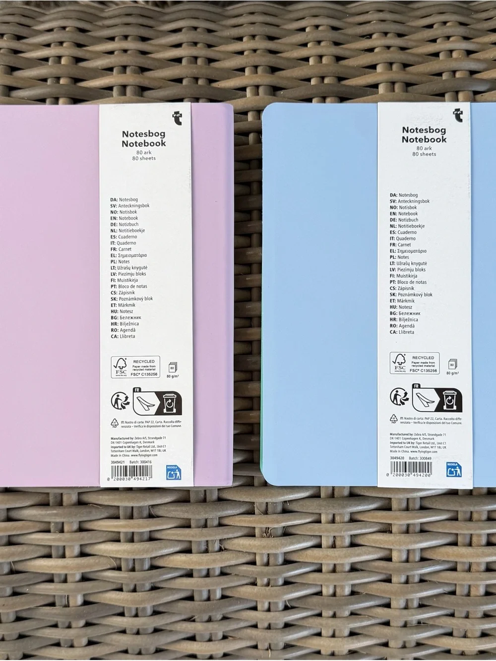 Flying Tiger Copenhagen I DO IT MY WAY & I DO IT ANY WAY Notebooks (Set of 2) A5